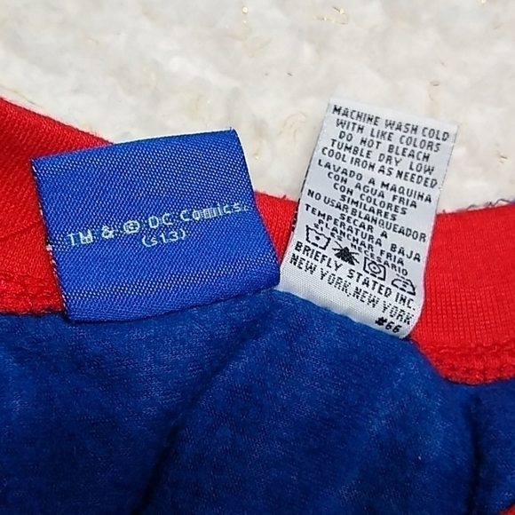 Superman Mens Small Fleece One Piece Zip Up Jogger Leg Pajamas - Picture 5 of 6